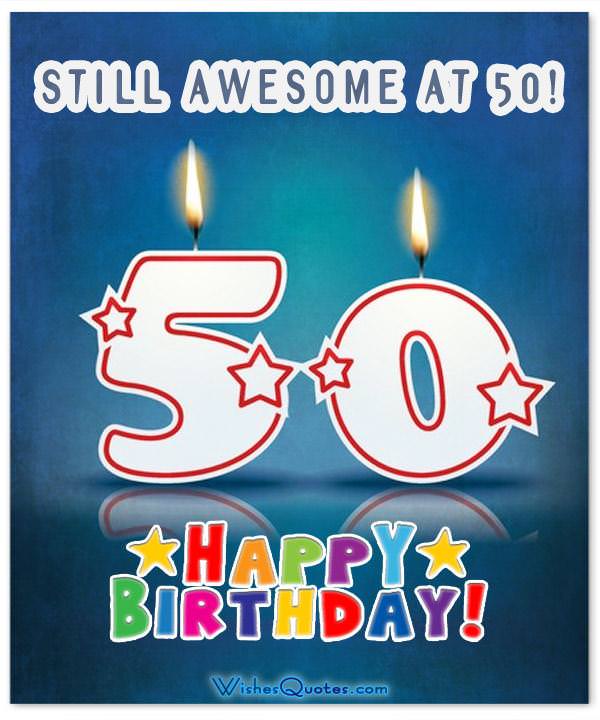 Inspirational 50th Birthday Wishes and Images