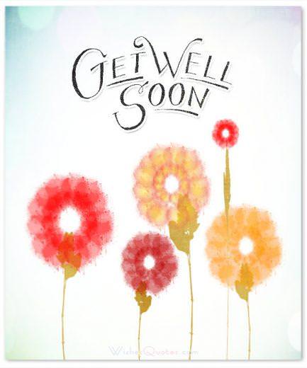 Get Well Soon Card with Flowers