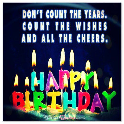 Birthday card 12 Don’t count the years. Count the wishes and all the cheers. Birthday Card.