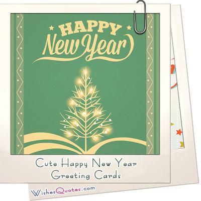 Cute new year greeting cards