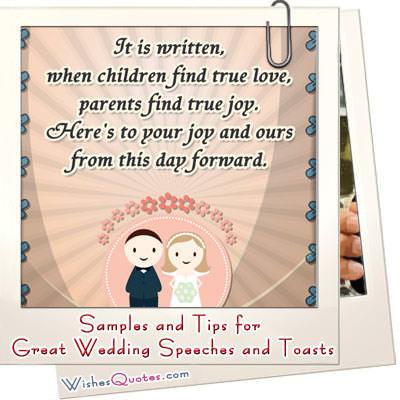 Tips and Samples of Great Wedding Speeches and Toasts