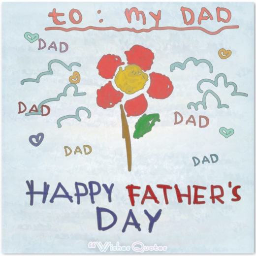 Happy Father's Day Kids Drawing Happy Father’s Day Card