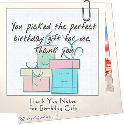 Thank You Notes For Birthday Gift By WishesQuotes