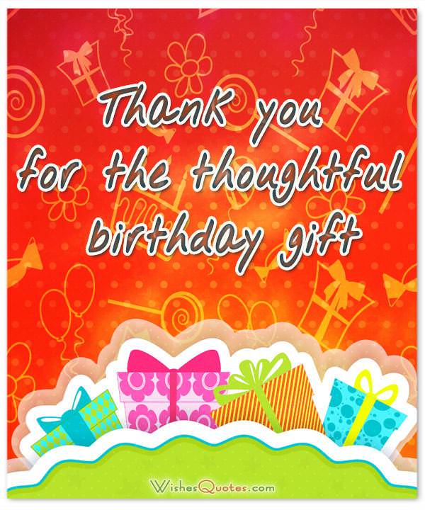 Birthday Thank You Note Samples By WishesQuotes