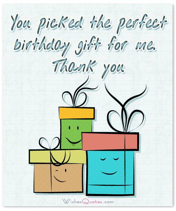 Thank You Notes For Birthday Gift By WishesQuotes