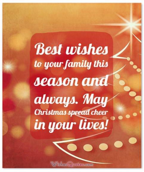 Christmas Messages For Friends And Family By WishesQuotes