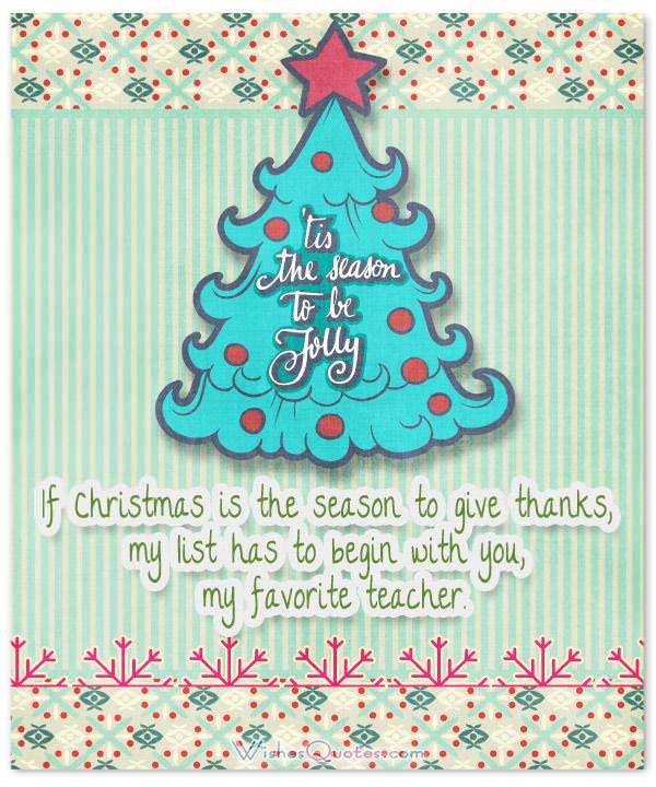 Christmas Messages For Teachers By WishesQuotes