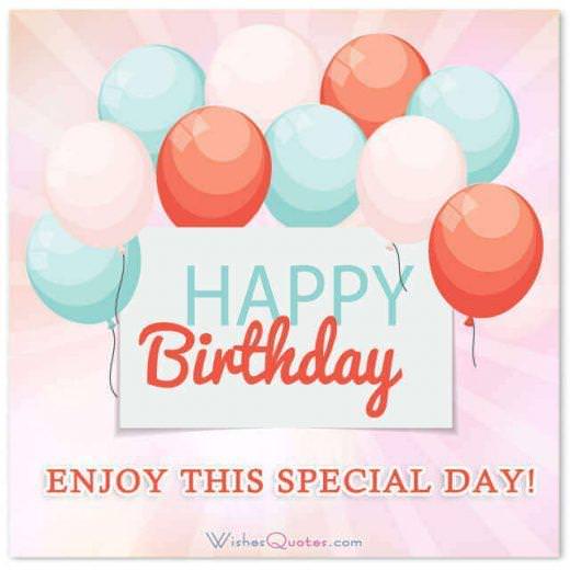 Happy Birthday Card: Happy Birthday! Enjoy this special day!