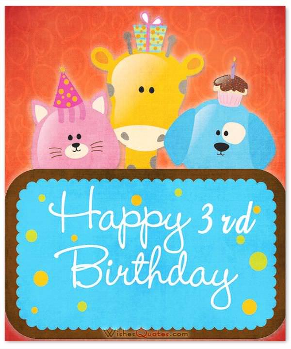 Today you`re 3 Happy Birthday Age 3rd High Quality Greeting Card Three Year Boy