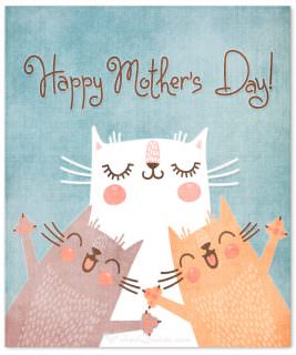 Happy mothers day cats