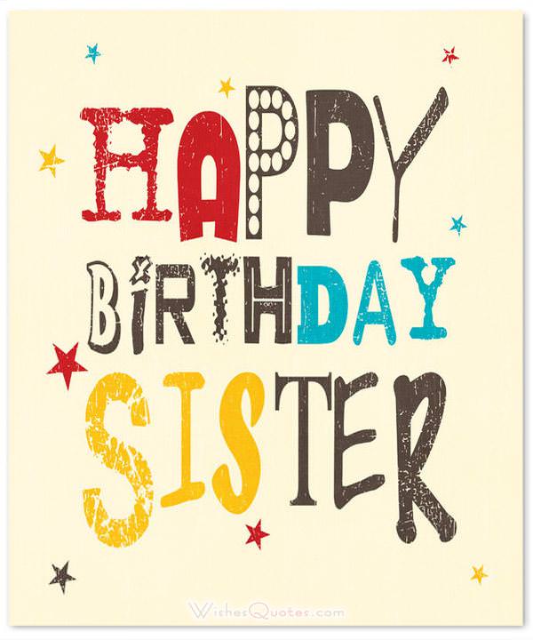 happy birthday sister card