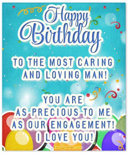 Card Birthday Wishes for Fiancé