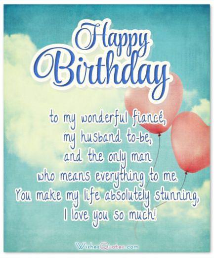 Happy birthday to my wonderful fiance