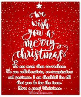 Christmas Greetings For Coworkers By WishesQuotes