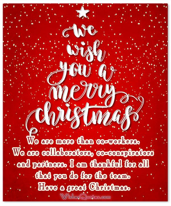 Christmas Greetings For Coworkers By Wishesquotes