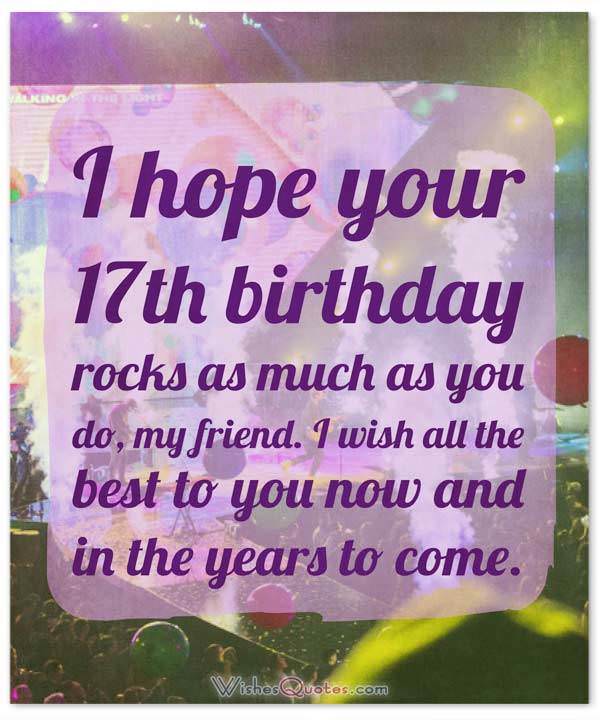 17th birthday wish