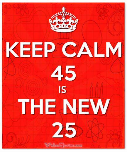 Card with 45th Birthday Message
