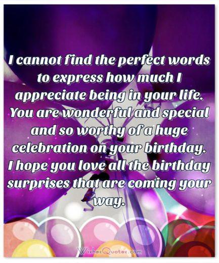 Beautiful birthday wishes for someone special in your life