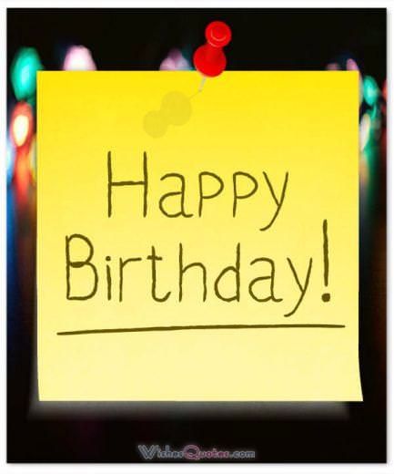 Happy birthday note