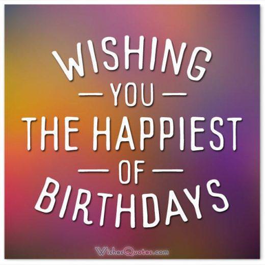 Happiest of birthdays