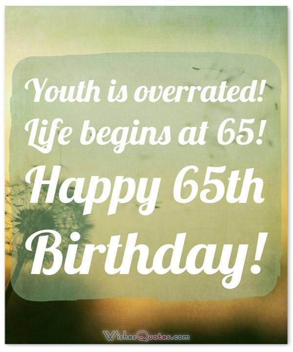 65th Birthday Wishes And Amazing Birthday Card Messages