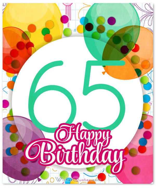 Free Printable 65th Birthday Cards