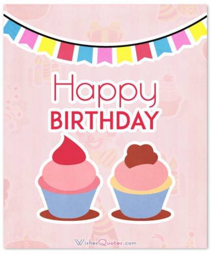 Cute Card with Birthday Wishes for Baby Girl