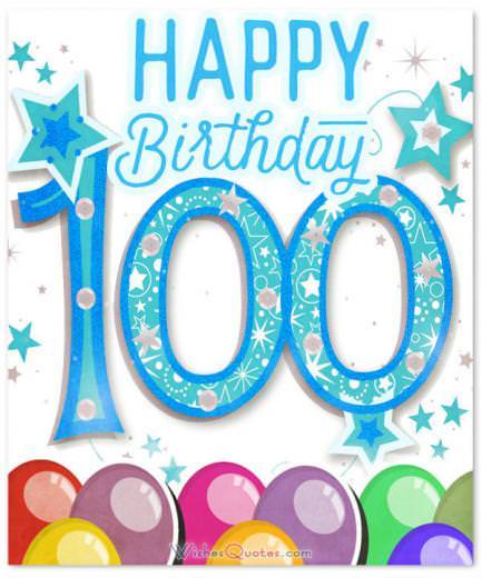 100th Birthday Card 100th Birthday Card - 100th Birthday Wishes