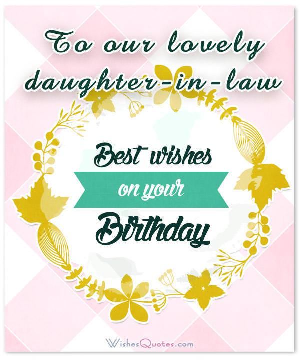 Birthday Wishes For Daughter-in-Law From The Heart By WishesQuotes