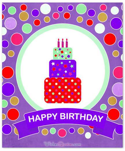 Happy Birthday Purple Card