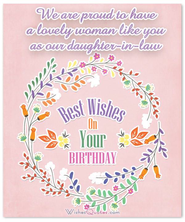 Birthday Wishes For Daughter-in-Law From The Heart By WishesQuotes