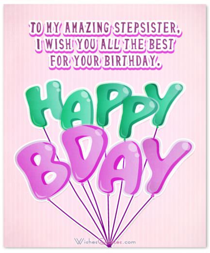 Amazing Stepsister Happy Birthday Amazing Stepsister Happy Birthday