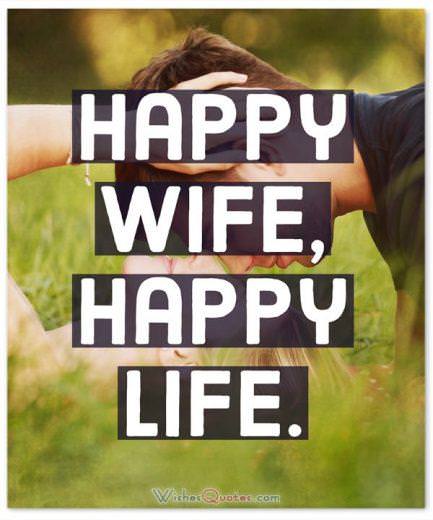 Happiness Quotes Happy Wife Happy Life
