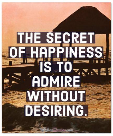 Happiness Quotes Money Admire Without Desiring