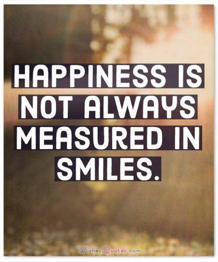 Happiness Quotes Not Measured In Smiles