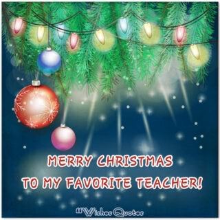 Christmas Messages For Teachers By WishesQuotes