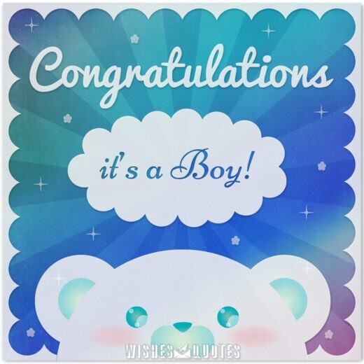 Congratulations it’s a Boy