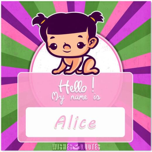 Hello! My Name Is Alice.