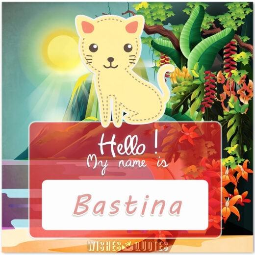 Hello! My Name Is Bastina. Hello! My Name Is Bastina.