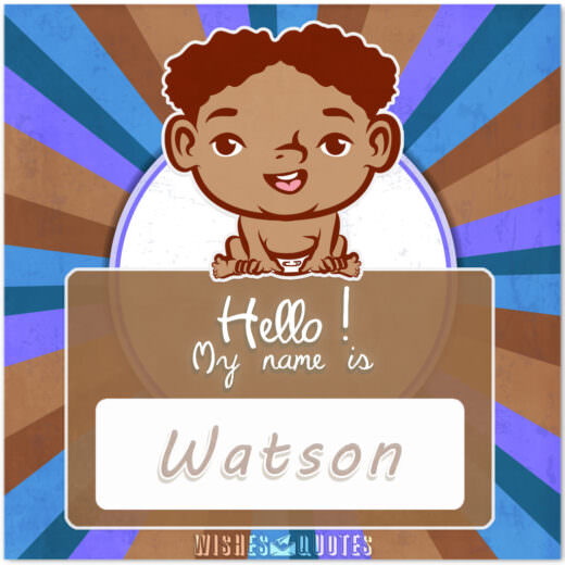 Hello! My Name Is Watson.