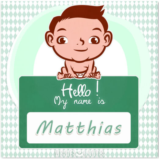 Hello! My Name is Matthias.