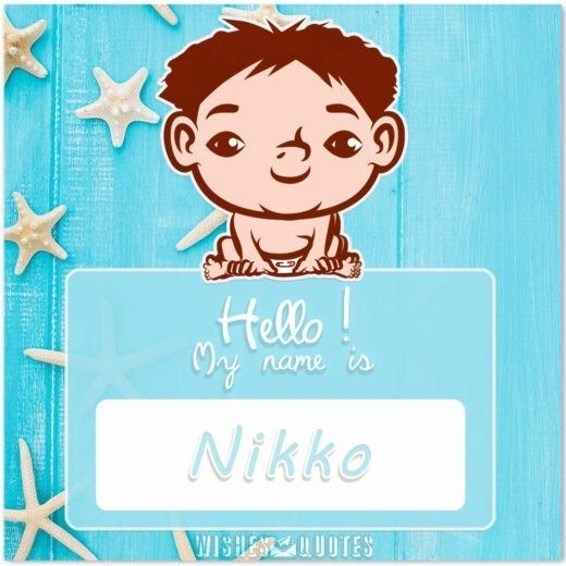Hello! My Name is Nikko. Hello! My Name is Nikko.