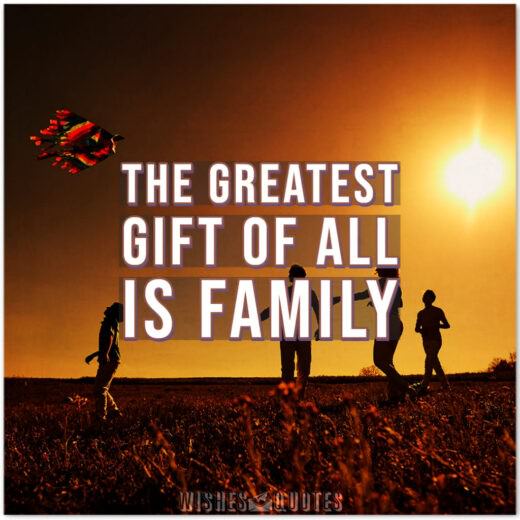 The greatest gift of all is family.