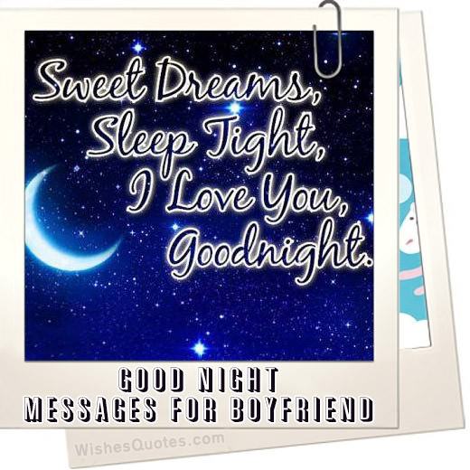 Good Night Messages For Boyfriend By Wishesquotes