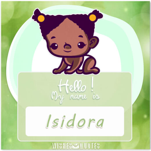 Hello! My Name is Isidora.