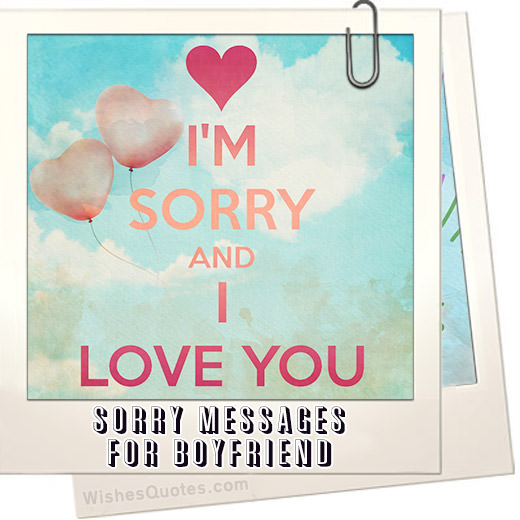 Sorry Messages For Boyfriend
