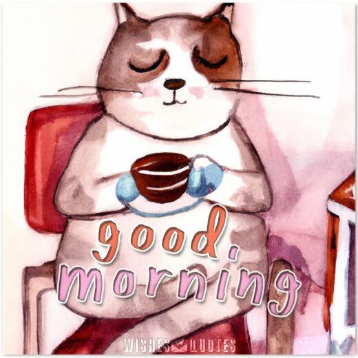 Good Morning Cat Painting