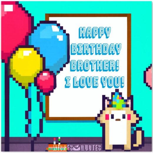 Happy birthday, brother! I love you!