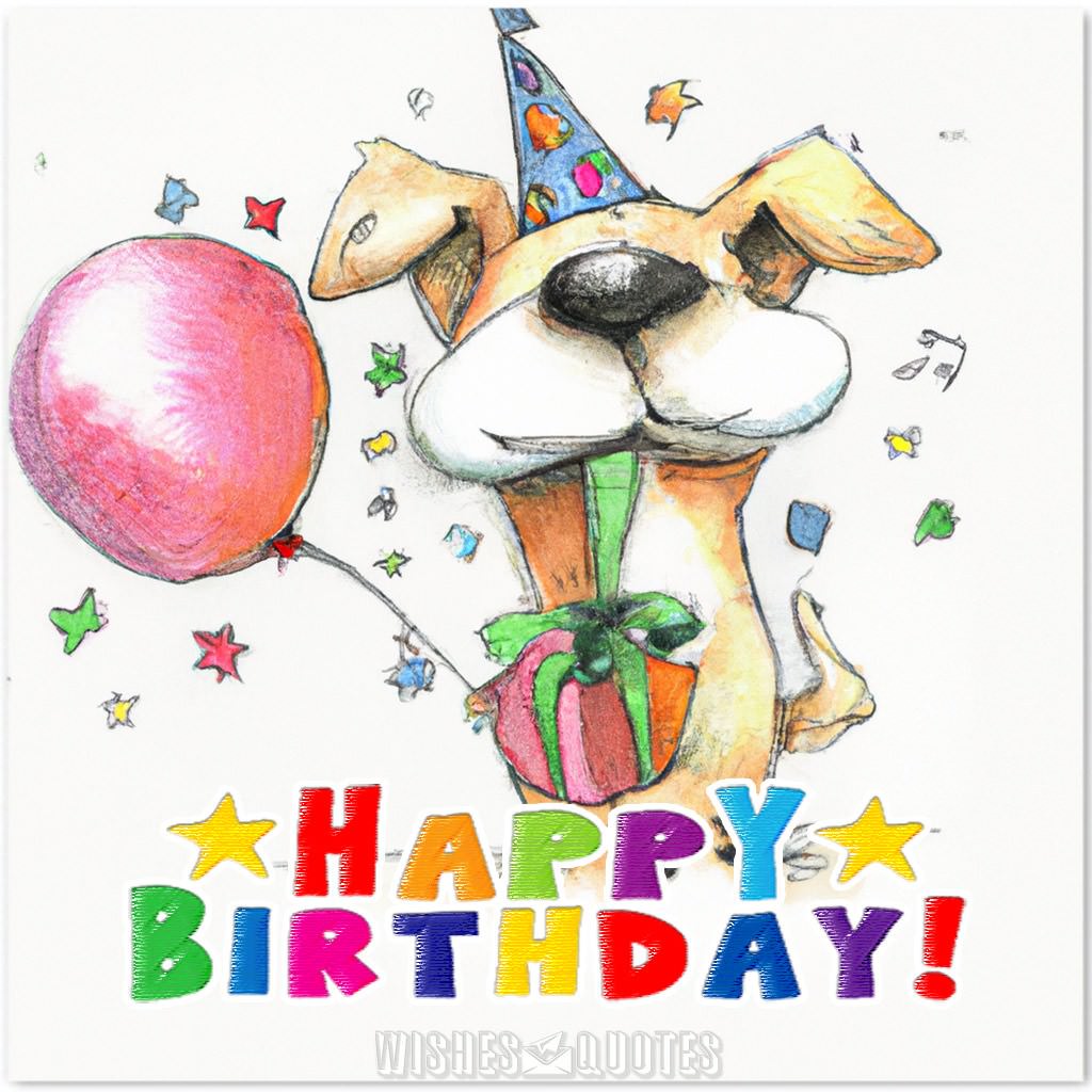 funny birthday wishes dog