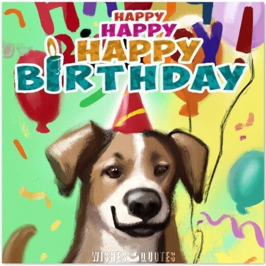 Открытка на день рождения для любителей собак
